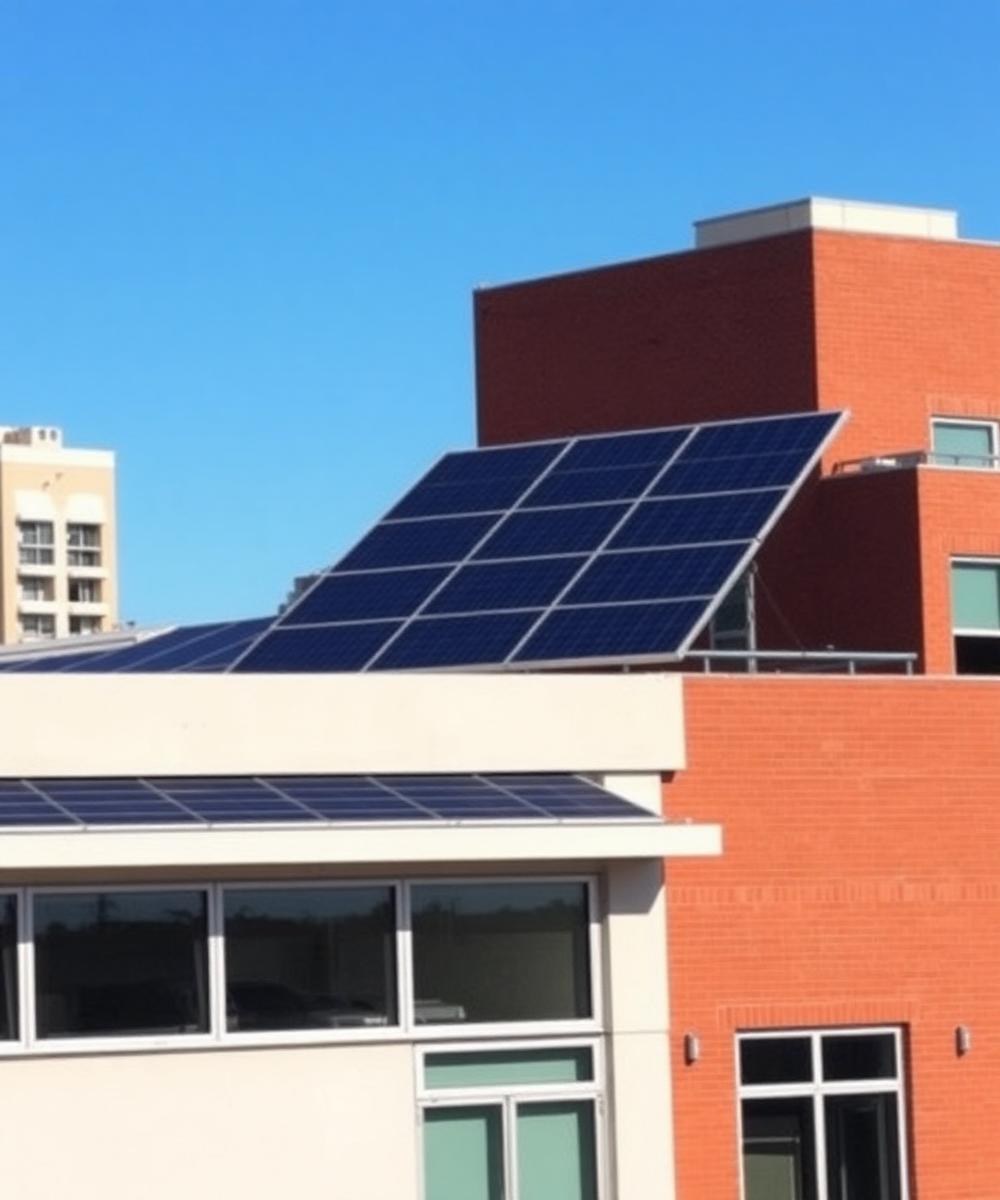 Commercial rooftop solar installation
