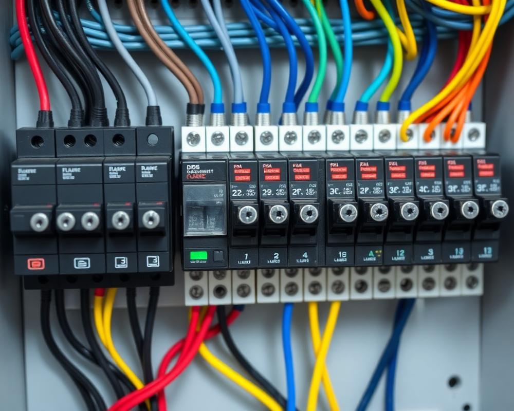 Neatly wired electrical DB board