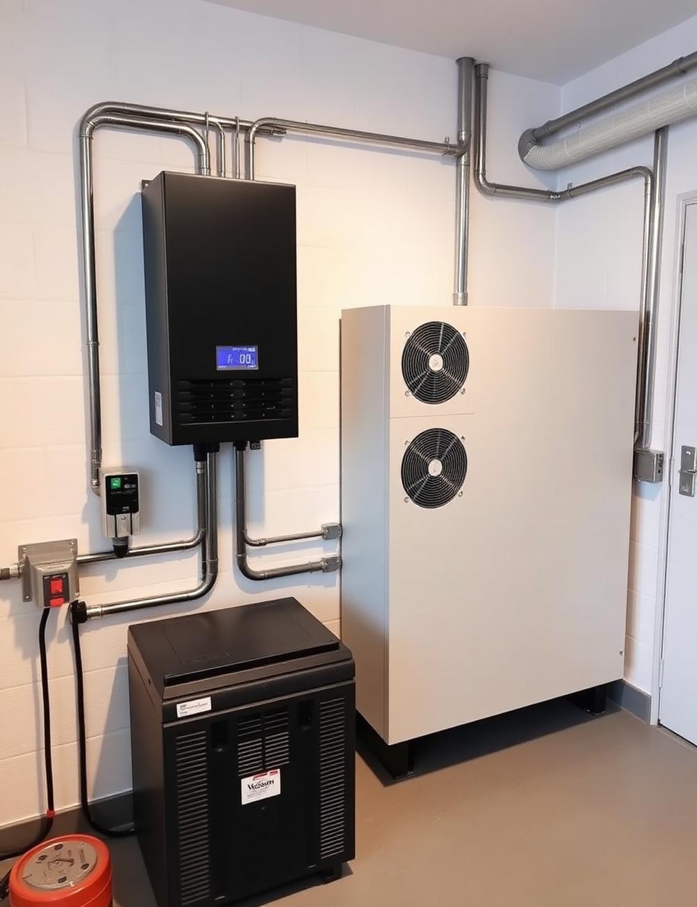 Solar battery bank and large inverter installation